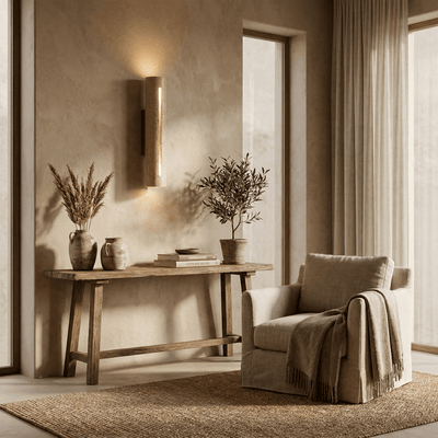 Orvane Travertine Wall Sconce