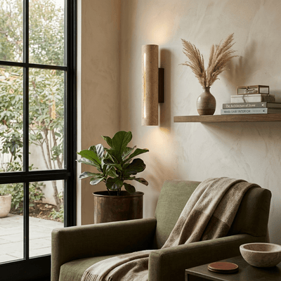 Orvane Travertine Wall Sconce