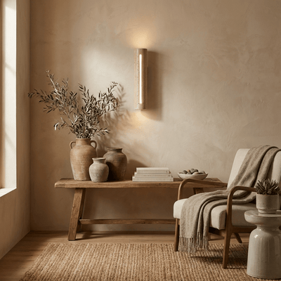 Orvane Travertine Wall Sconce