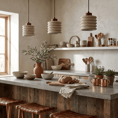 Nerovan Travertine Pendant Light
