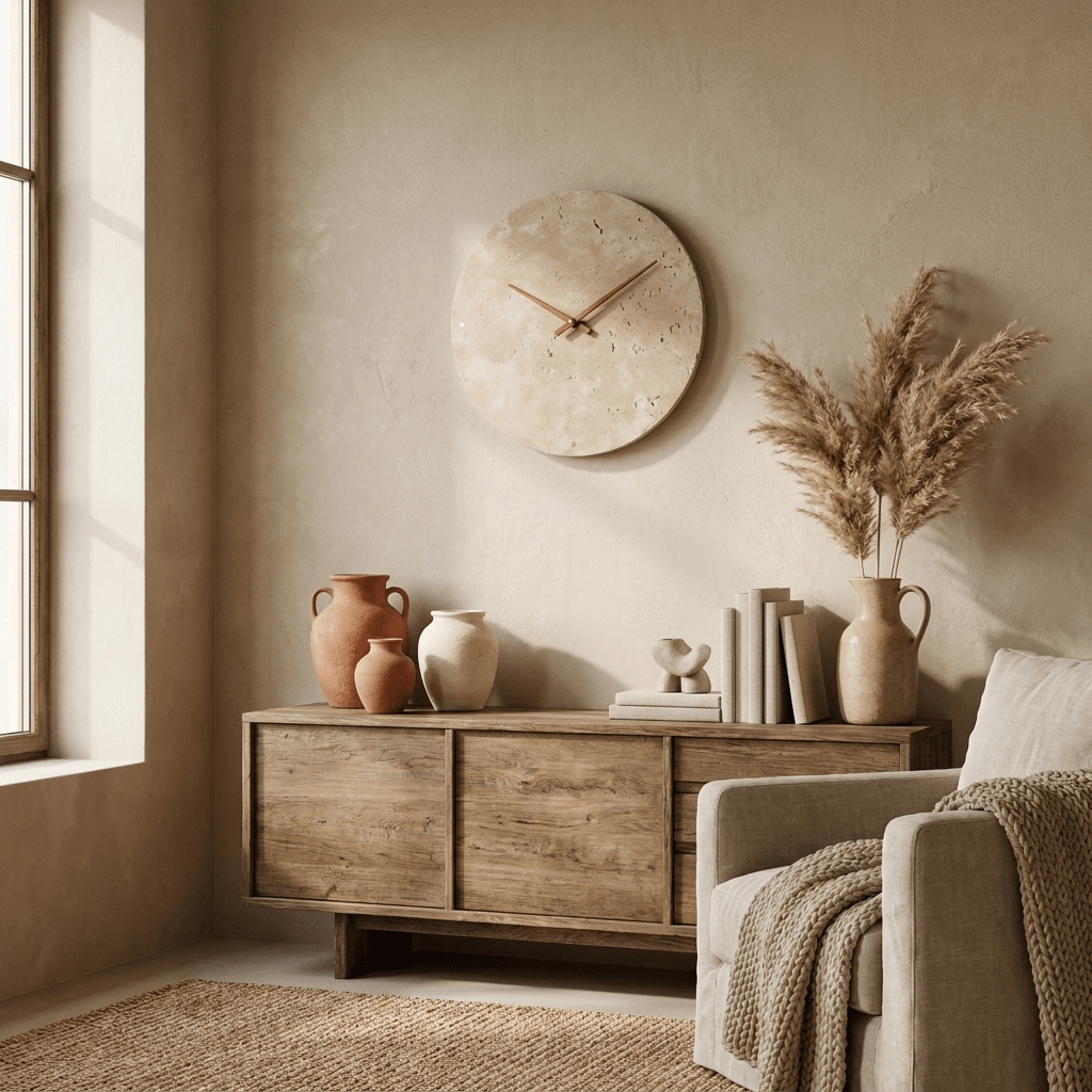 Dial Travertine Sconce
