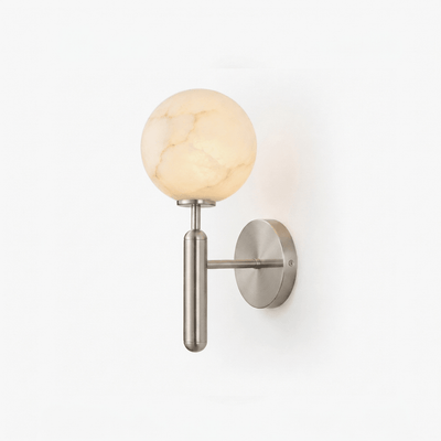 Globe Alabaster Wall Sconce