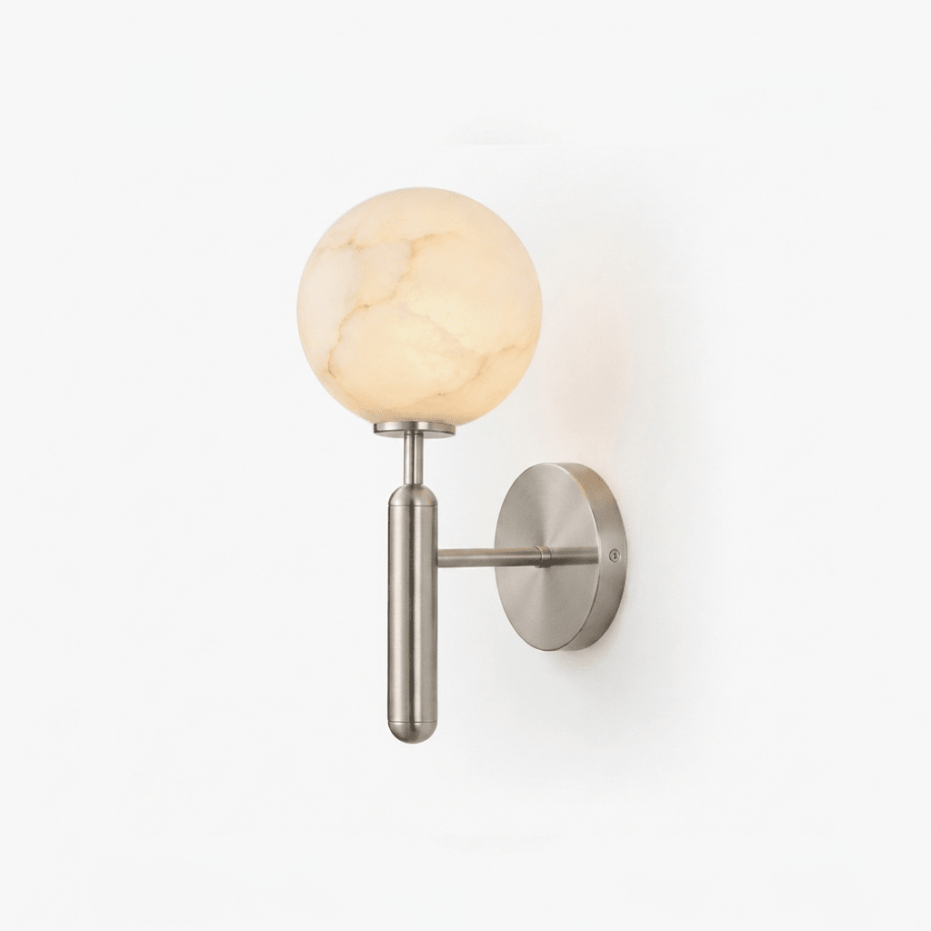 Globe Alabaster Wall Sconce