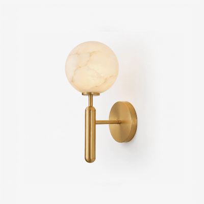 Globe Alabaster Wall Sconce