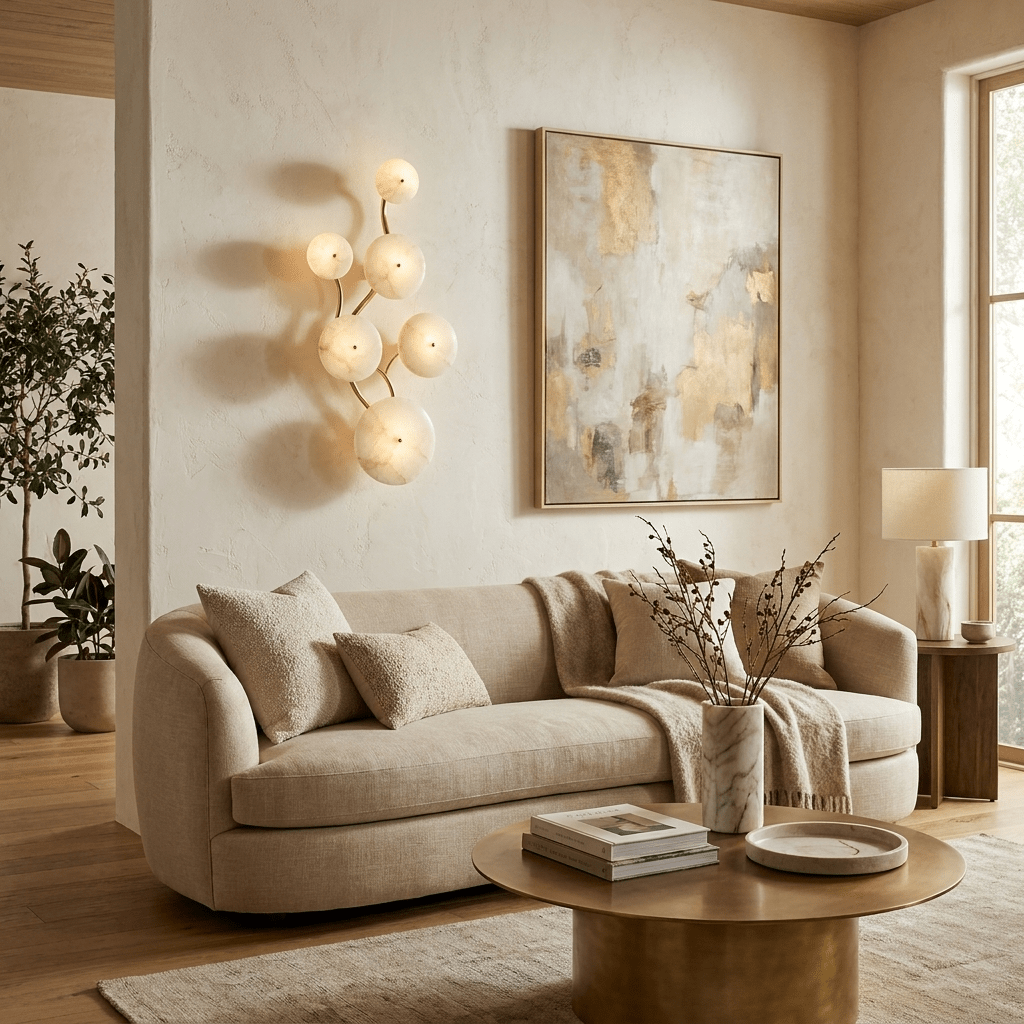 Cluster Alabaster Sconce