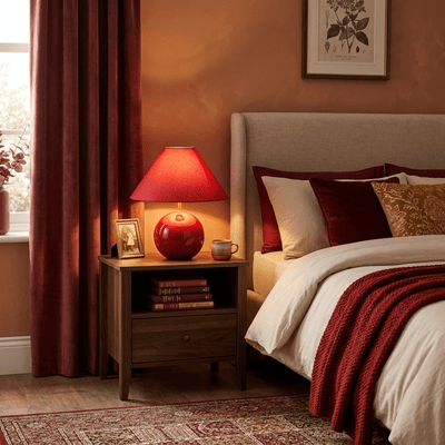 Rubienne Red Ceramic Table Lamp
