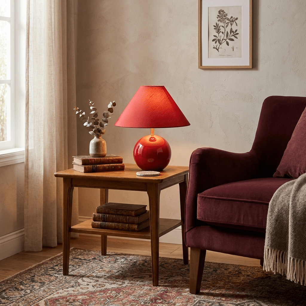 Rubienne Red Ceramic Table Lamp