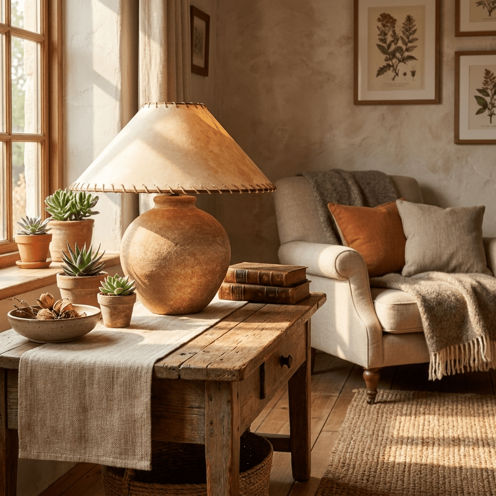 Rivuaya Terracotta Table Lamp