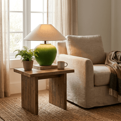 Verlena Green Ceramic Table Lamp