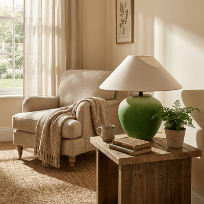 Verlena Green Ceramic Table Lamp