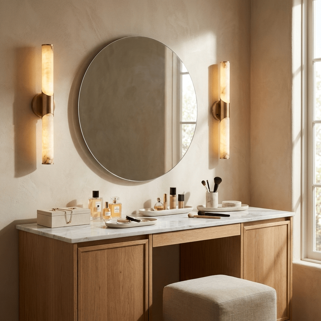 Alarisse Alabaster Tube Wall Sconce
