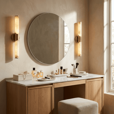 Alarisse Alabaster Tube Wall Sconce