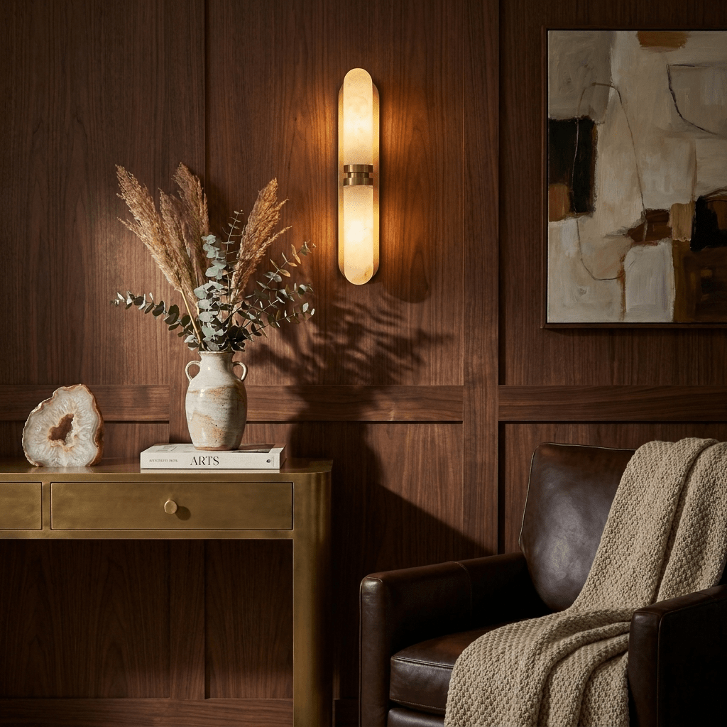 Maelisse Alabaster Wall Sconce