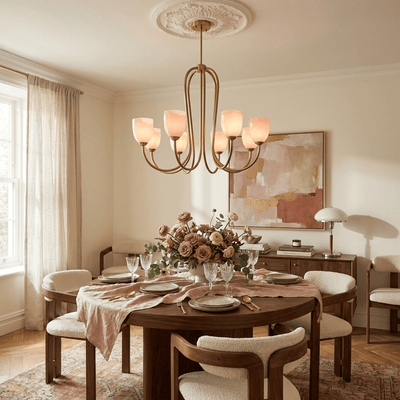 Roseliane Gold Chandelier