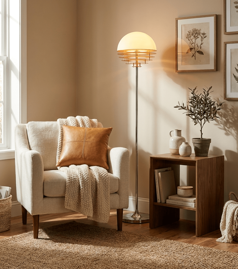Calirena Dome Louver Floor Lamp