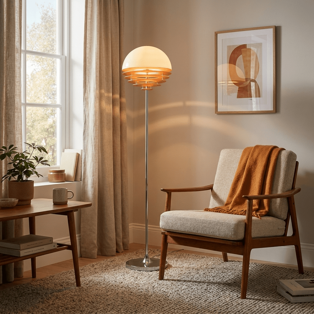 Calirena Dome Louver Floor Lamp