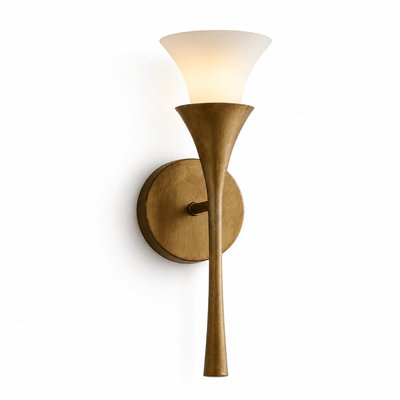 Solalette Brass Double Cone Wall Sconce