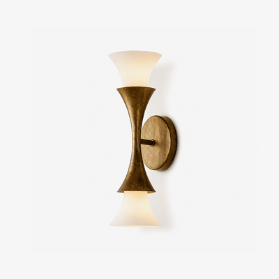 Solalette Brass Double Cone Wall Sconce