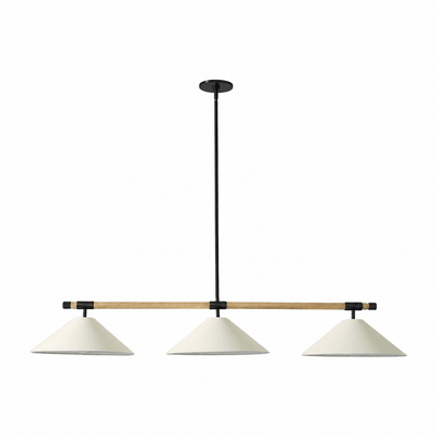 Linen Cone Linear Chandelier