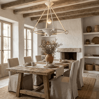 Sculptural Plaster Chandelier