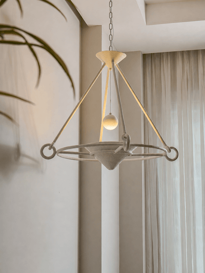 Sculptural Plaster Chandelier
