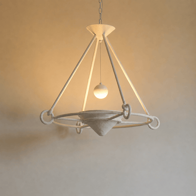 Sculptural Plaster Chandelier