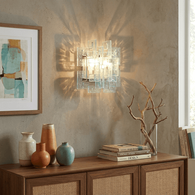 Stacked Glass Wall Sconce