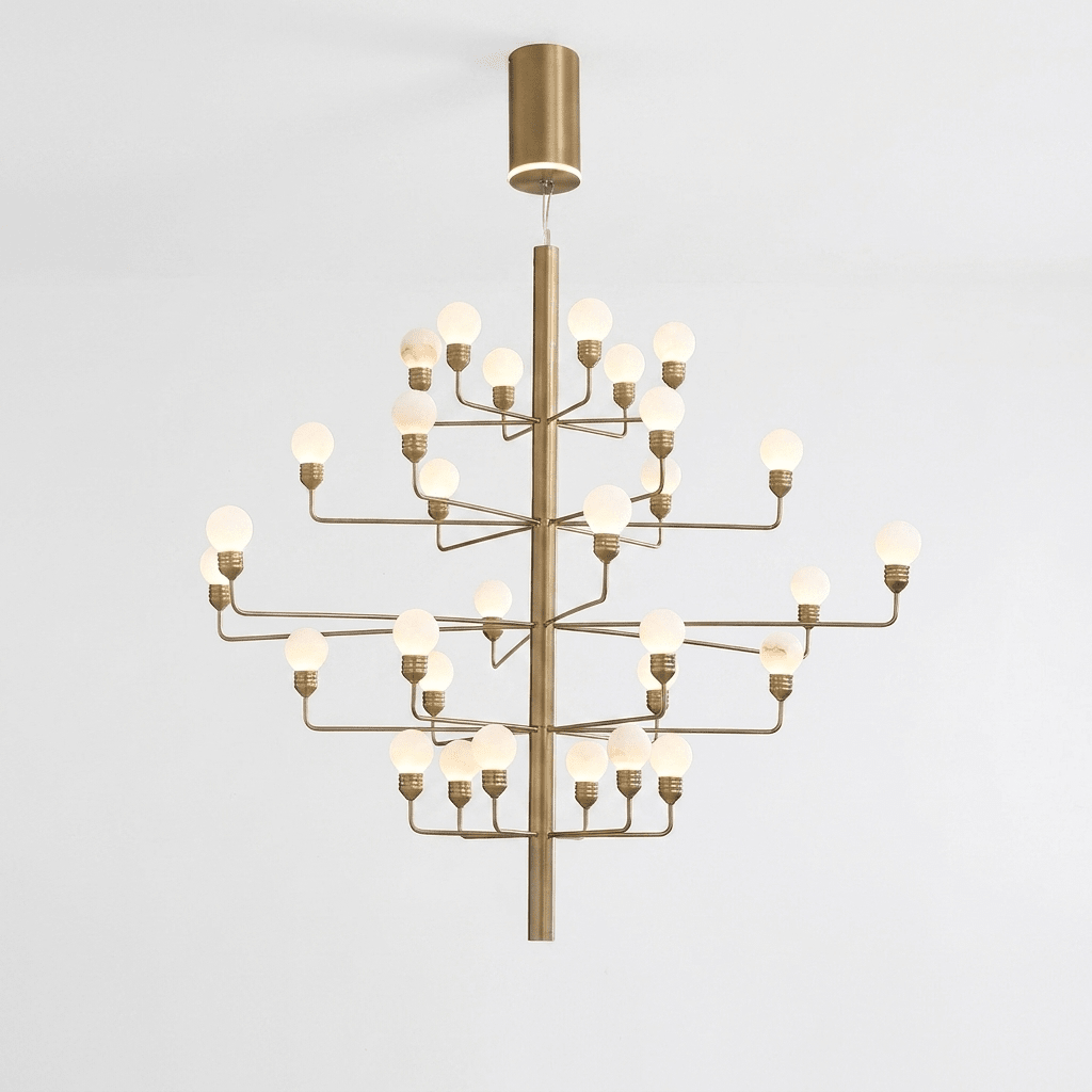 Alberaine Tiered Alabaster Globe Chandelier