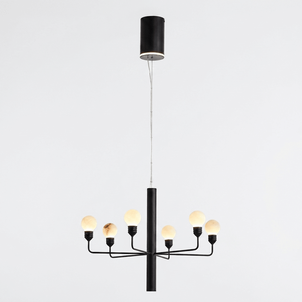 Alberaine Tiered Alabaster Globe Chandelier