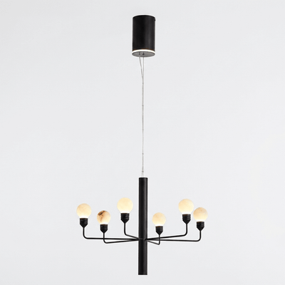Alberaine Tiered Alabaster Globe Chandelier