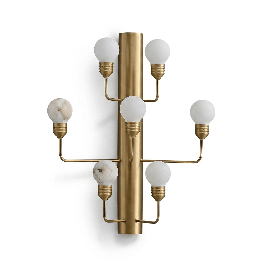 Albelina Alabaster Globe Wall Sconce