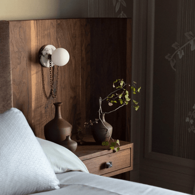 Petelise Marble Globe Wall Sconce