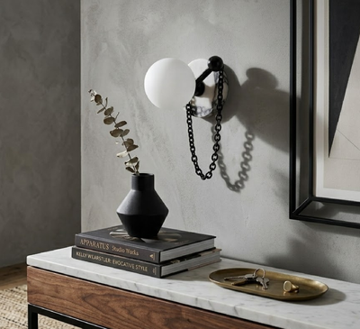 Petelise Marble Globe Wall Sconce