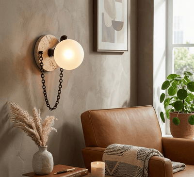 Petelise Marble Globe Wall Sconce