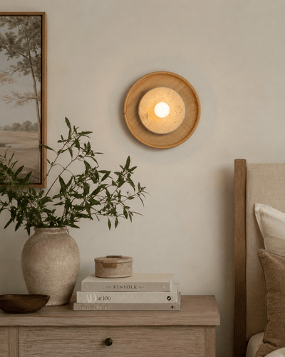 Valinine Travertine Wall Sconce