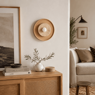 Valinine Travertine Wall Sconce