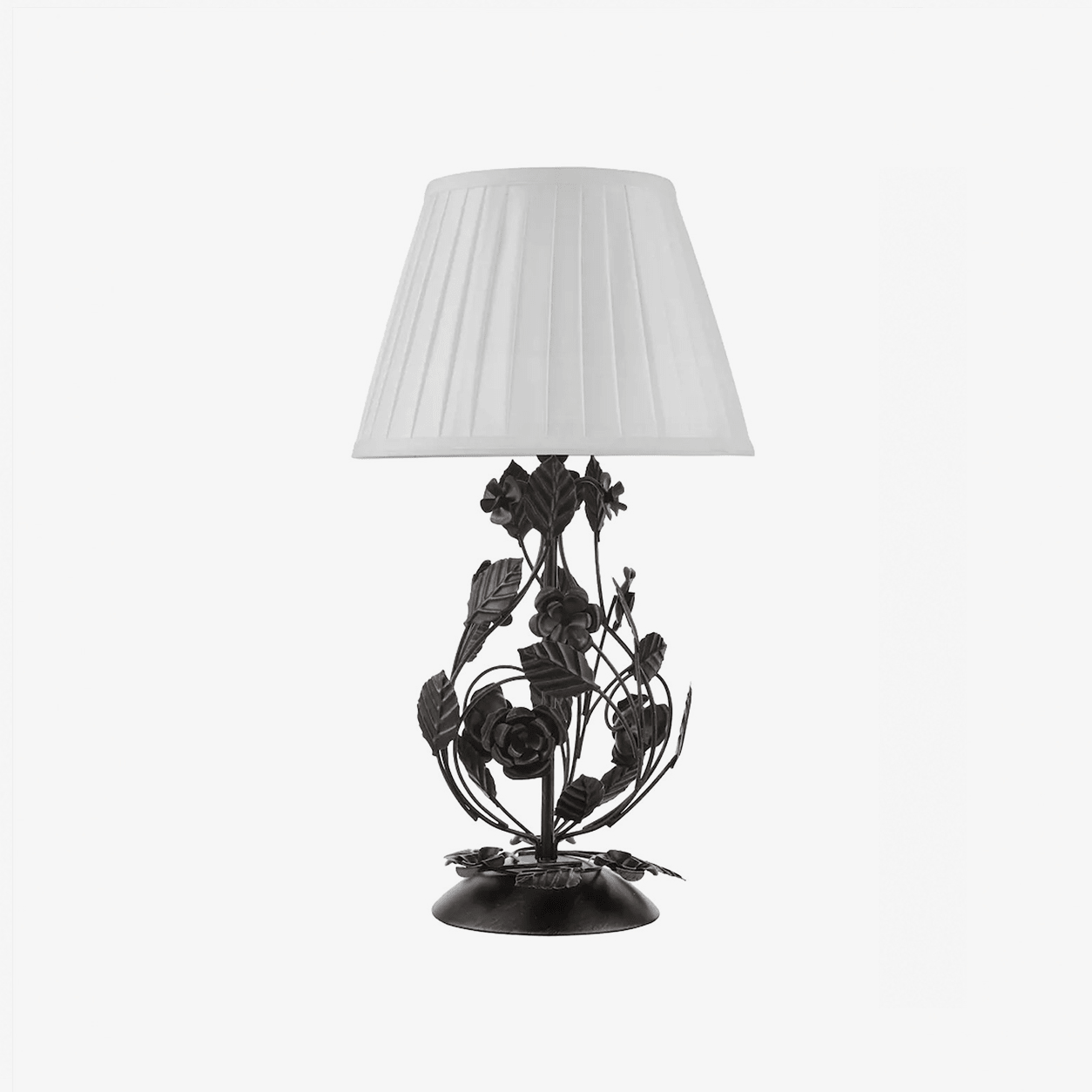 Elarenne Wrought Iron Rose Table Lamp
