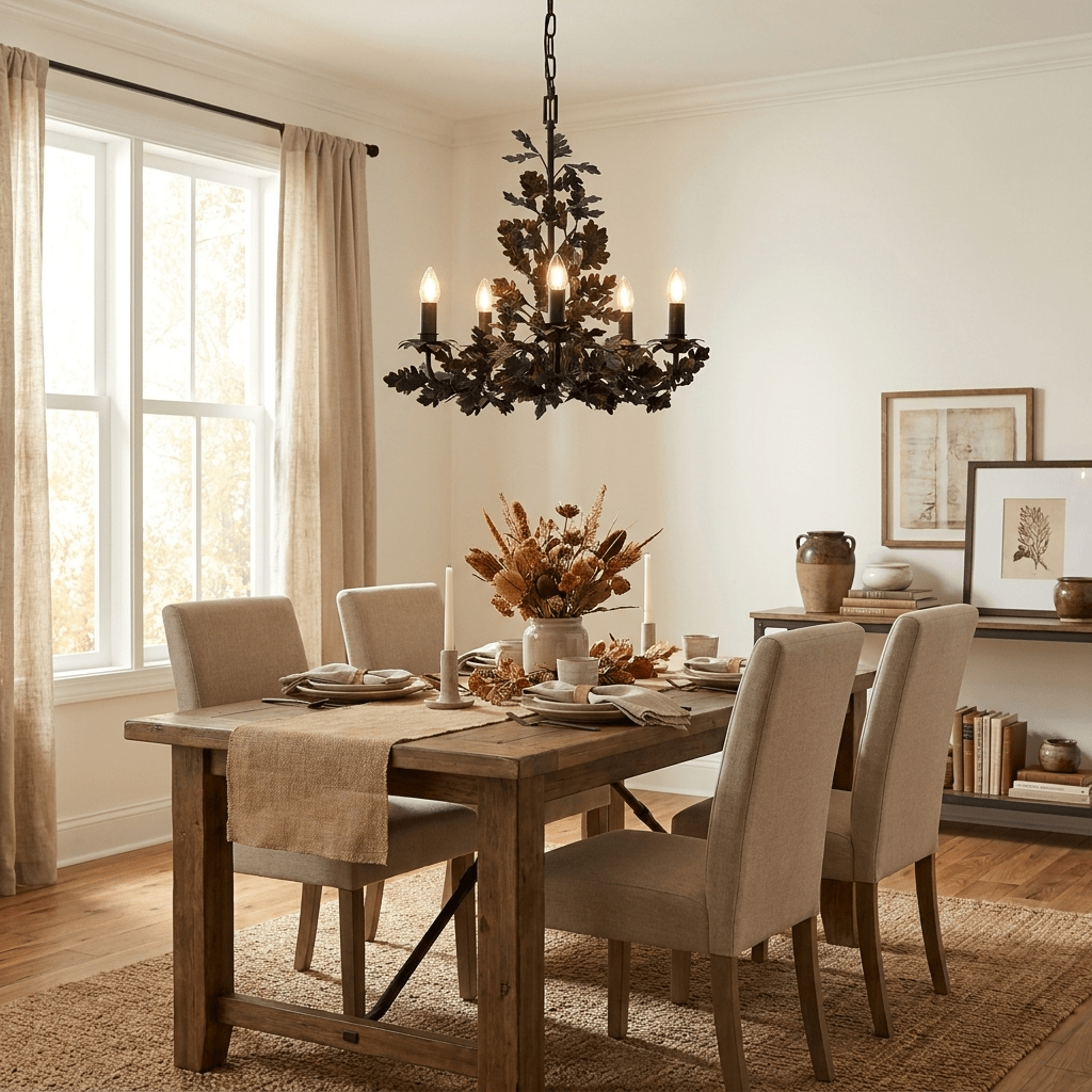 Syleeon Thicket Oak Leaf Chandelier