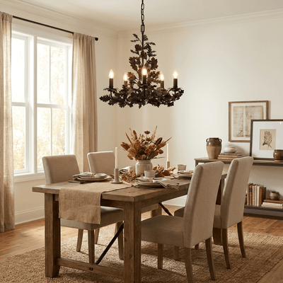 Syleeon Thicket Oak Leaf Chandelier
