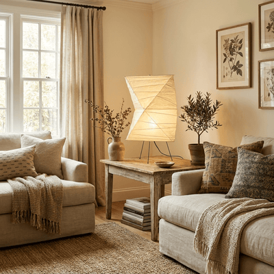 Avelisse Twisted Paper Shade Table Lamp