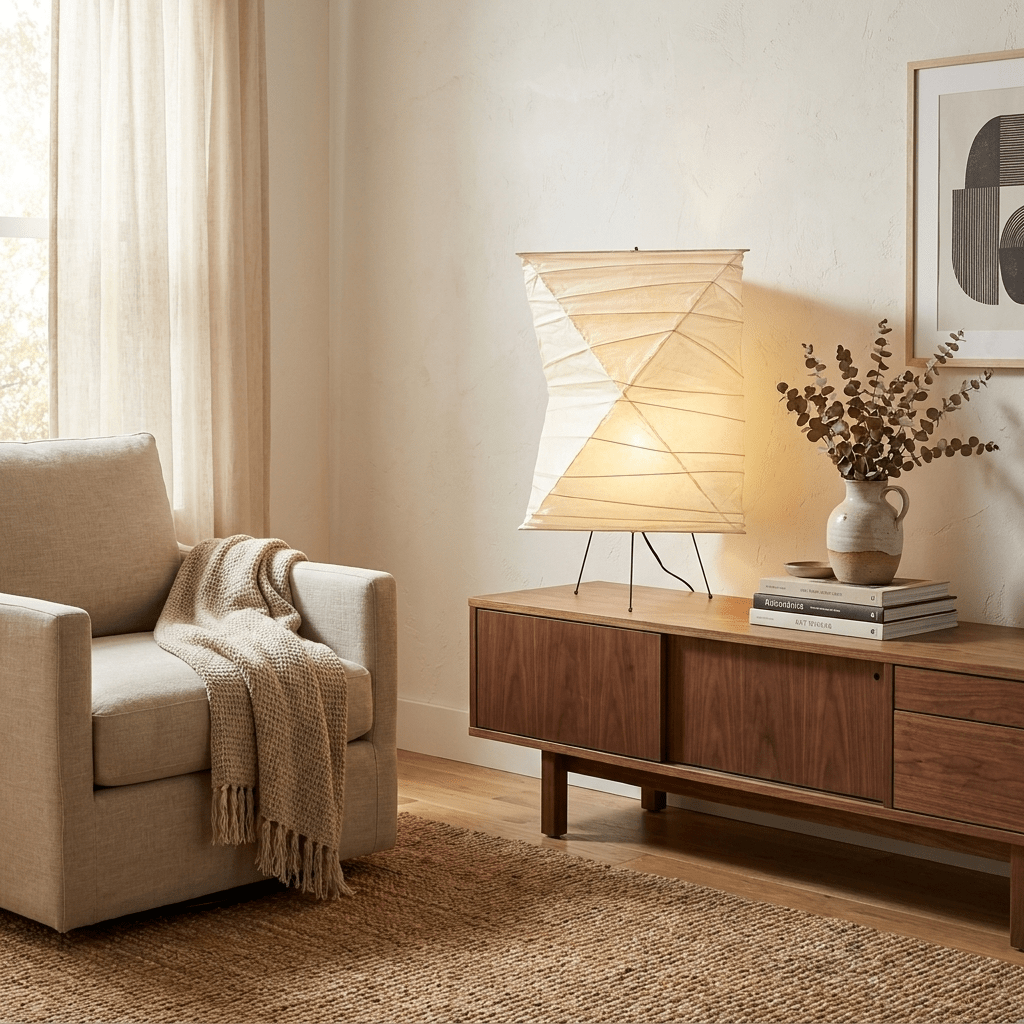 Avelisse Twisted Paper Shade Table Lamp