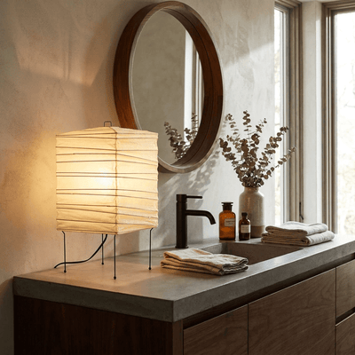 Ribbed Paper Lantern Table Lamp