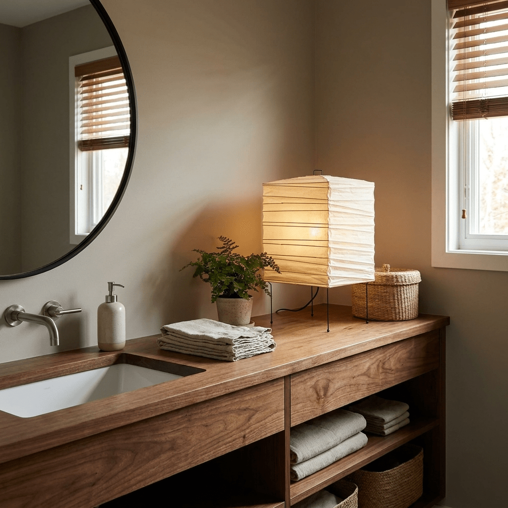 Ribbed Paper Lantern Table Lamp
