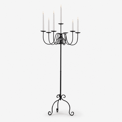Wrought Iron Floor Candelabra