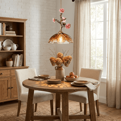 Trellis Rose Pendant Lamp