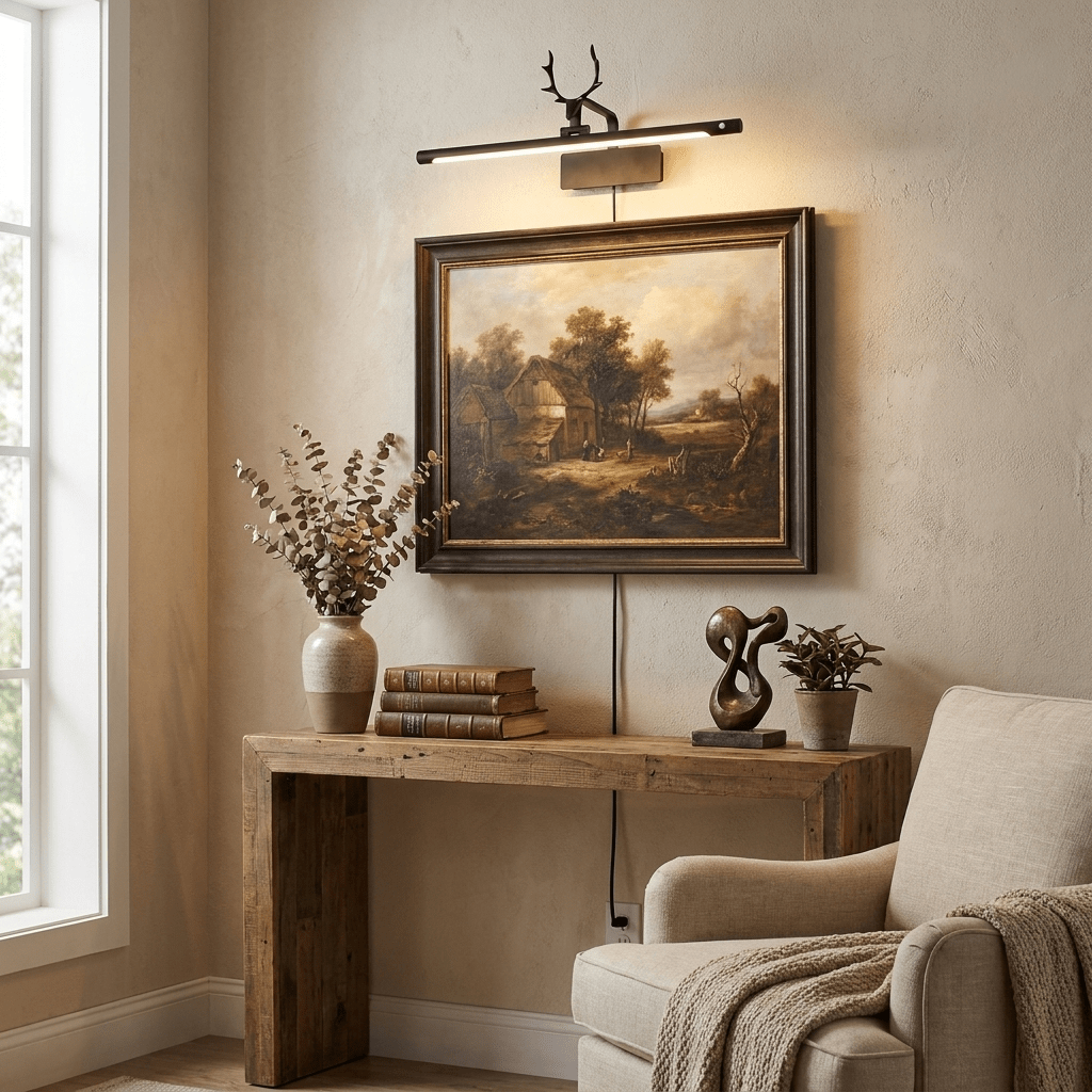 Stag Horn Plug-in Wall Light