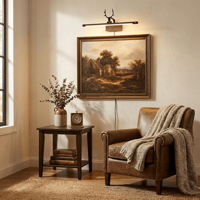 Stag Horn Plug-in Wall Light