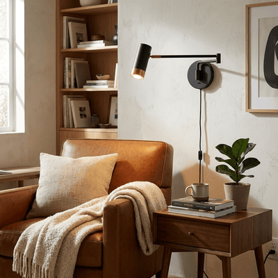 Seloelia Ridge Arm Plug-in Wall Lamp