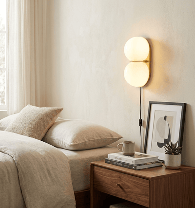 Orinborne Globe Glass Plug In Indoor Wall Light