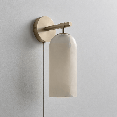 Everwell Pillar Alabaster Plug In Indoor Wall Light